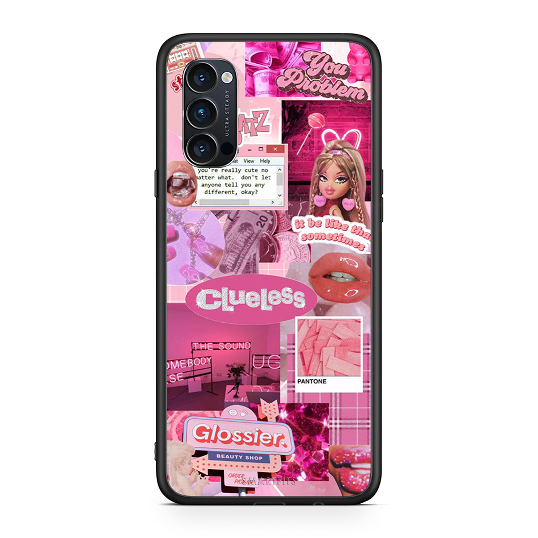 Oppo Reno4 Pro 5G Pink Love Θήκη Αγίου Βαλεντίνου από τη Smartfits με σχέδιο στο πίσω μέρος και μαύρο περίβλημα | Smartphone case with colorful back and black bezels by Smartfits