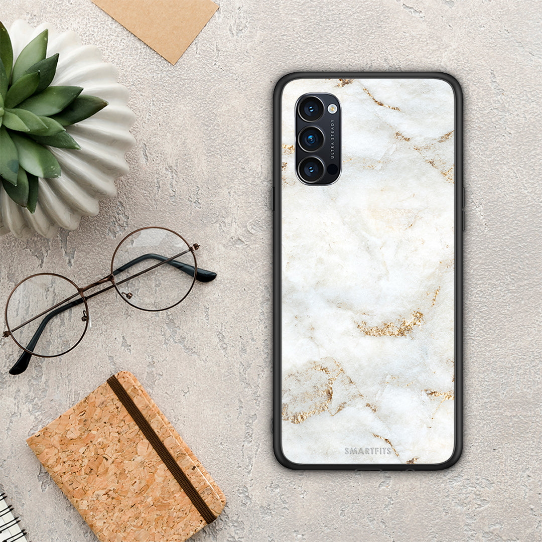 White Gold Marble - Oppo Reno4 Pro 5G θήκη