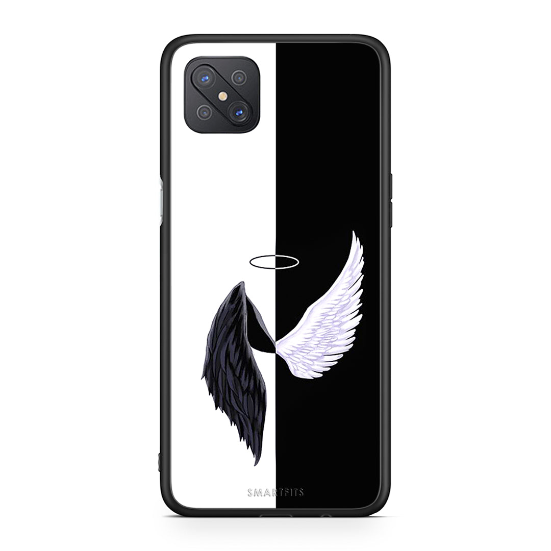 Oppo Reno4 Z 5G Angels Demons θήκη από τη Smartfits με σχέδιο στο πίσω μέρος και μαύρο περίβλημα | Smartphone case with colorful back and black bezels by Smartfits