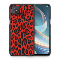 Thumbnail for Θήκη Oppo Reno4 Z 5G Red Leopard Animal από τη Smartfits με σχέδιο στο πίσω μέρος και μαύρο περίβλημα | Oppo Reno4 Z 5G Red Leopard Animal case with colorful back and black bezels