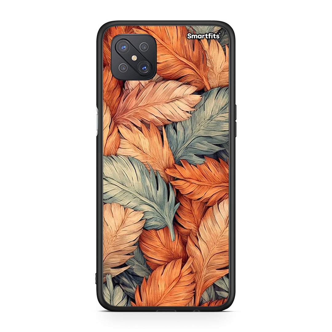 Oppo Reno4 Z 5G Autumn Leaves θήκη από τη Smartfits με σχέδιο στο πίσω μέρος και μαύρο περίβλημα | Smartphone case with colorful back and black bezels by Smartfits