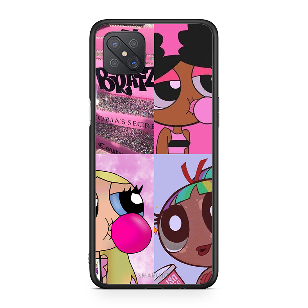 Oppo Reno4 Z 5G Bubble Girls Θήκη Αγίου Βαλεντίνου από τη Smartfits με σχέδιο στο πίσω μέρος και μαύρο περίβλημα | Smartphone case with colorful back and black bezels by Smartfits