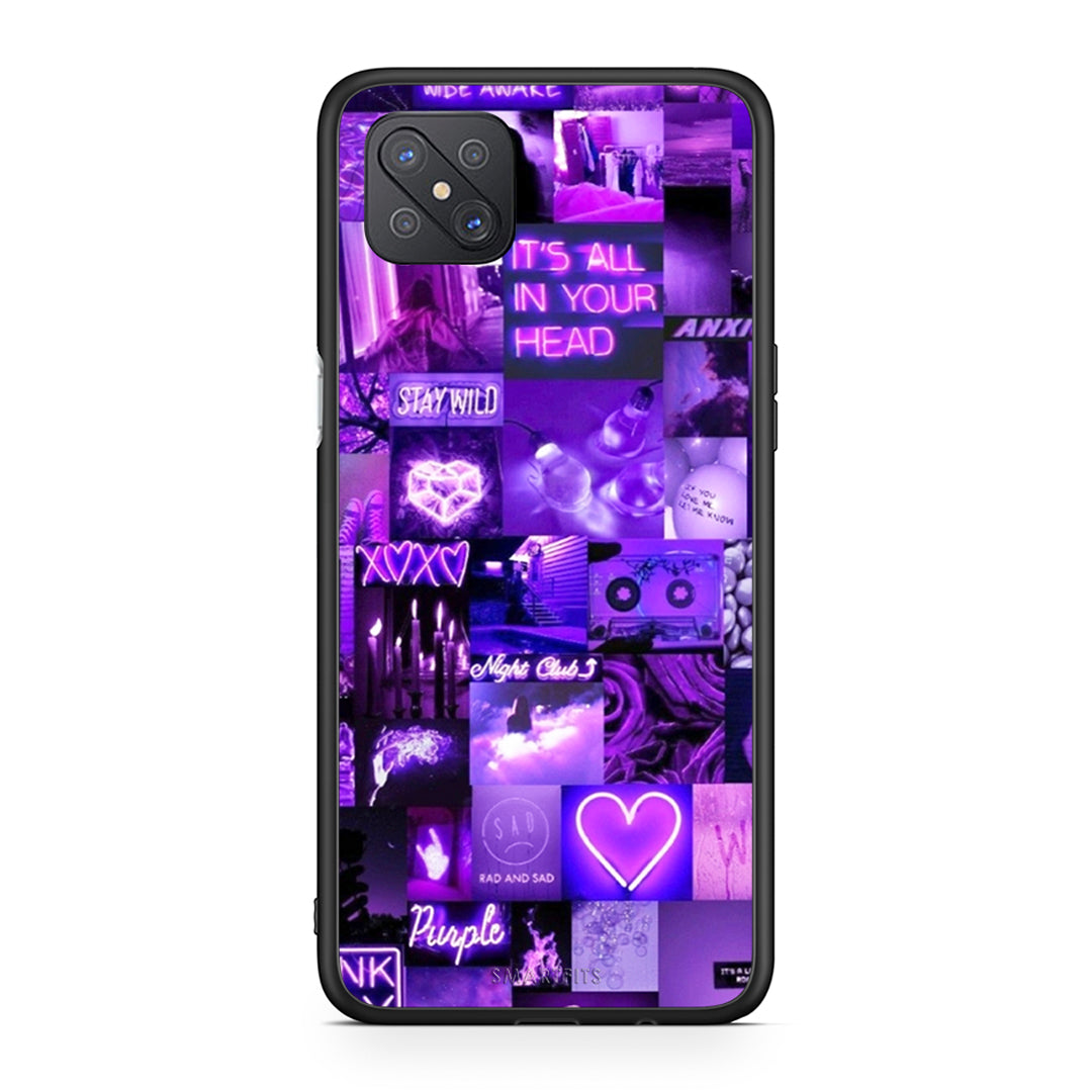Oppo Reno4 Z 5G Collage Stay Wild Θήκη Αγίου Βαλεντίνου από τη Smartfits με σχέδιο στο πίσω μέρος και μαύρο περίβλημα | Smartphone case with colorful back and black bezels by Smartfits