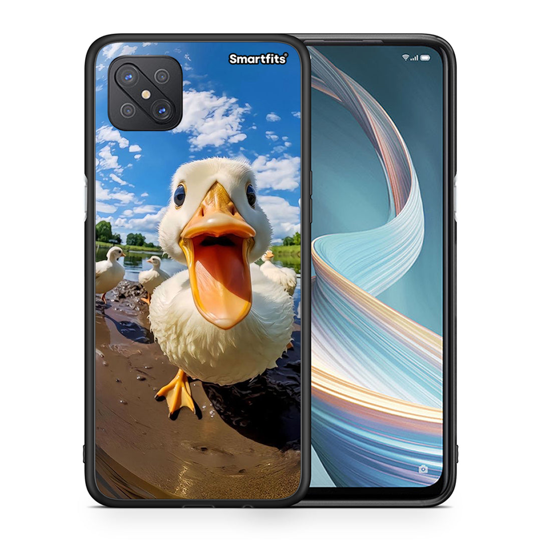 Θήκη Oppo Reno4 Z 5G Duck Face από τη Smartfits με σχέδιο στο πίσω μέρος και μαύρο περίβλημα | Oppo Reno4 Z 5G Duck Face case with colorful back and black bezels