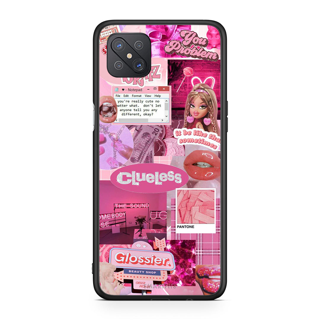Oppo Reno4 Z 5G Pink Love Θήκη Αγίου Βαλεντίνου από τη Smartfits με σχέδιο στο πίσω μέρος και μαύρο περίβλημα | Smartphone case with colorful back and black bezels by Smartfits