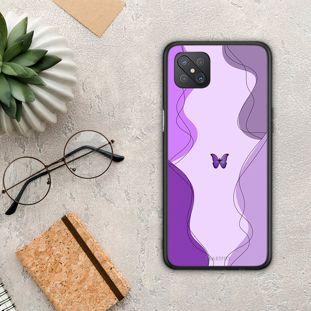 Purple Mariposa - Oppo Reno4 Z 5G / A92s θήκη