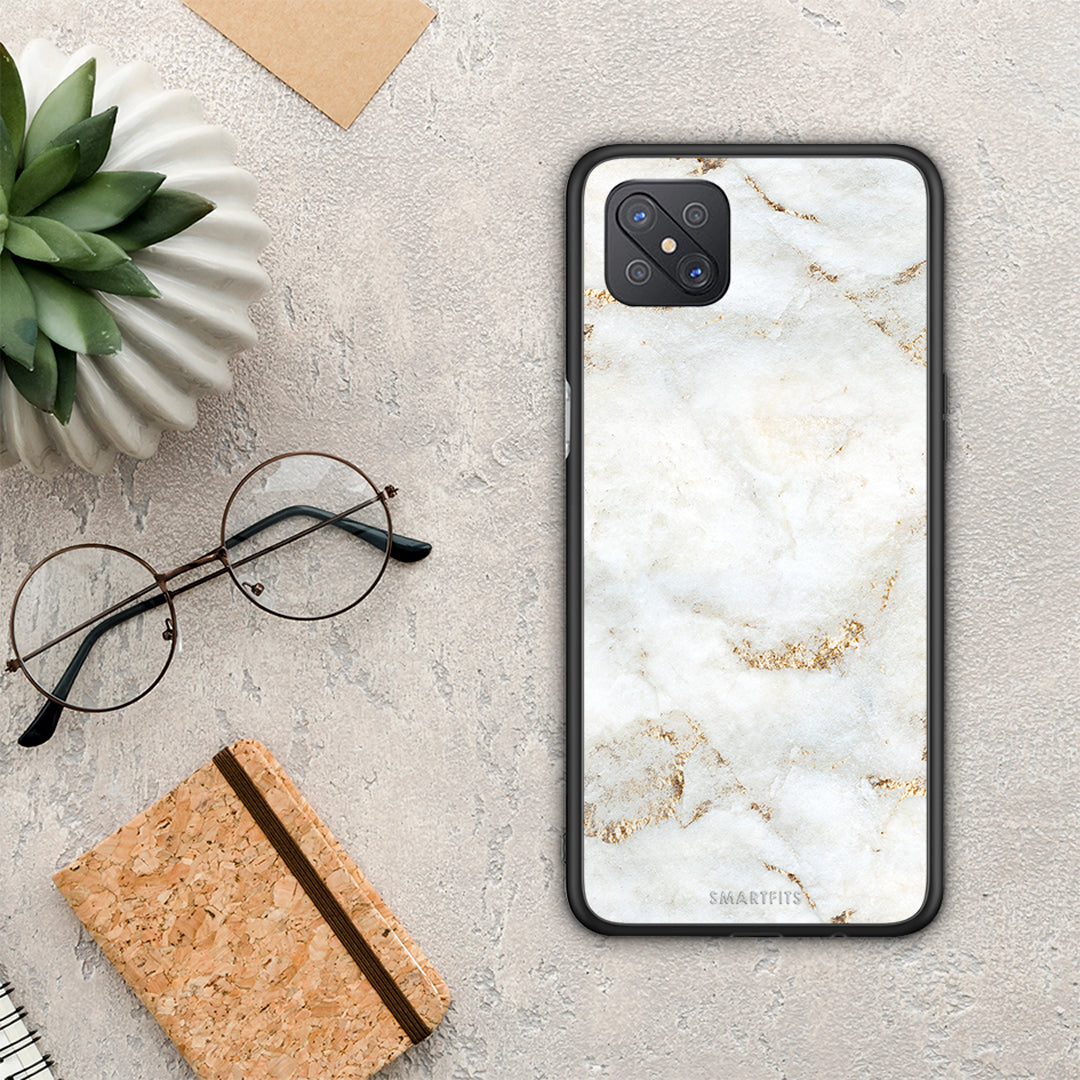 White Gold Marble - Oppo Reno4 Z 5G / A92s θήκη
