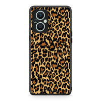 Thumbnail for Θήκη Oppo Reno7 Lite Animal Leopard από τη Smartfits με σχέδιο στο πίσω μέρος και μαύρο περίβλημα | Oppo Reno7 Lite Animal Leopard Case with Colorful Back and Black Bezels