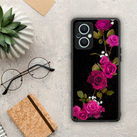 Thumbnail for Θήκη Oppo Reno7 Lite Flower Red Roses από τη Smartfits με σχέδιο στο πίσω μέρος και μαύρο περίβλημα | Oppo Reno7 Lite Flower Red Roses Case with Colorful Back and Black Bezels