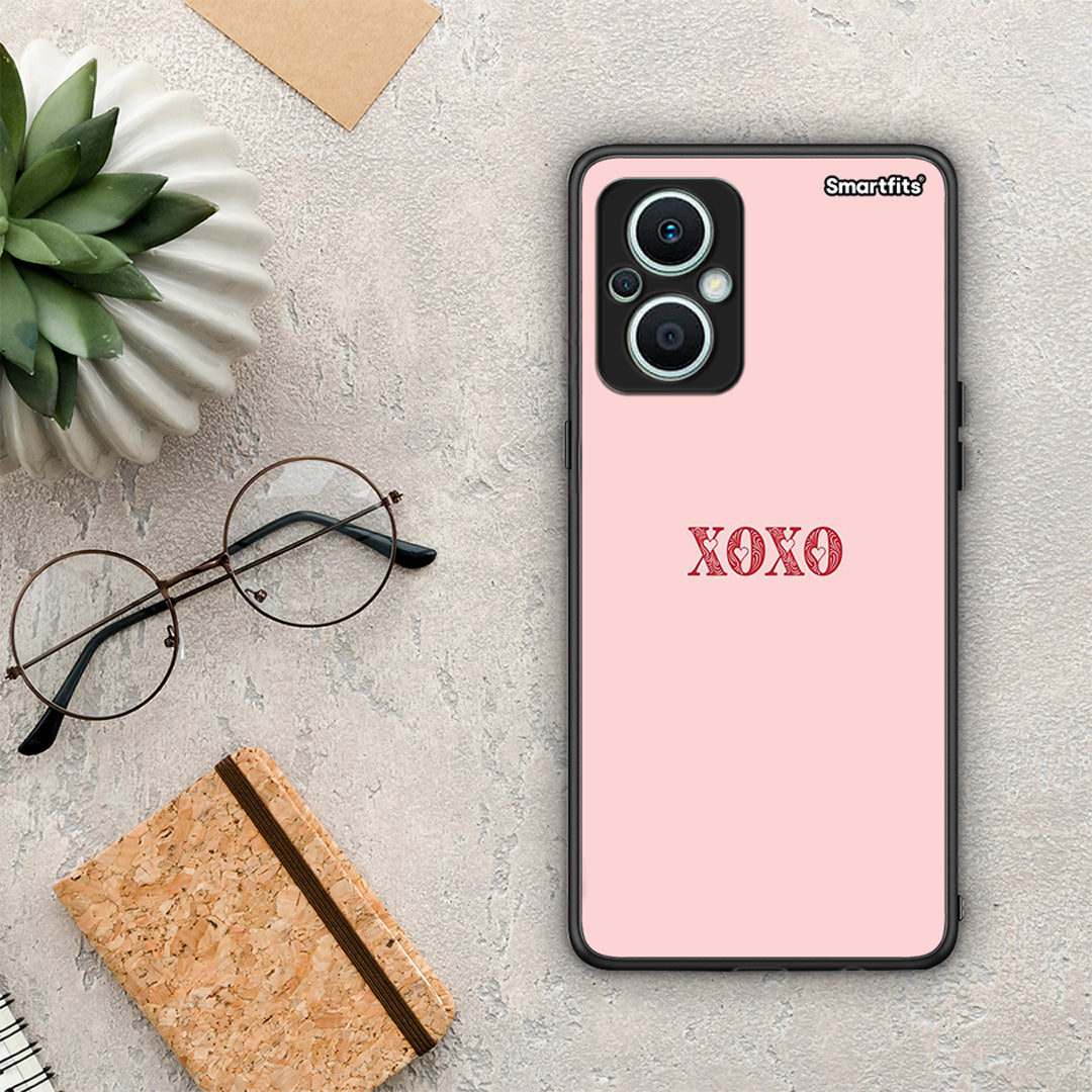 Θήκη Oppo Reno7 Lite XOXO Love από τη Smartfits με σχέδιο στο πίσω μέρος και μαύρο περίβλημα | Oppo Reno7 Lite XOXO Love Case with Colorful Back and Black Bezels