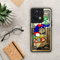 Thumbnail for Θήκη Oppo Reno8 5G Duck Money από τη Smartfits με σχέδιο στο πίσω μέρος και μαύρο περίβλημα | Oppo Reno8 5G Duck Money Case with Colorful Back and Black Bezels