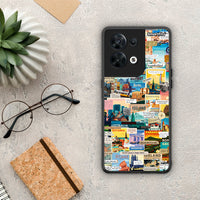 Thumbnail for Θήκη Oppo Reno8 5G Live To Travel από τη Smartfits με σχέδιο στο πίσω μέρος και μαύρο περίβλημα | Oppo Reno8 5G Live To Travel Case with Colorful Back and Black Bezels