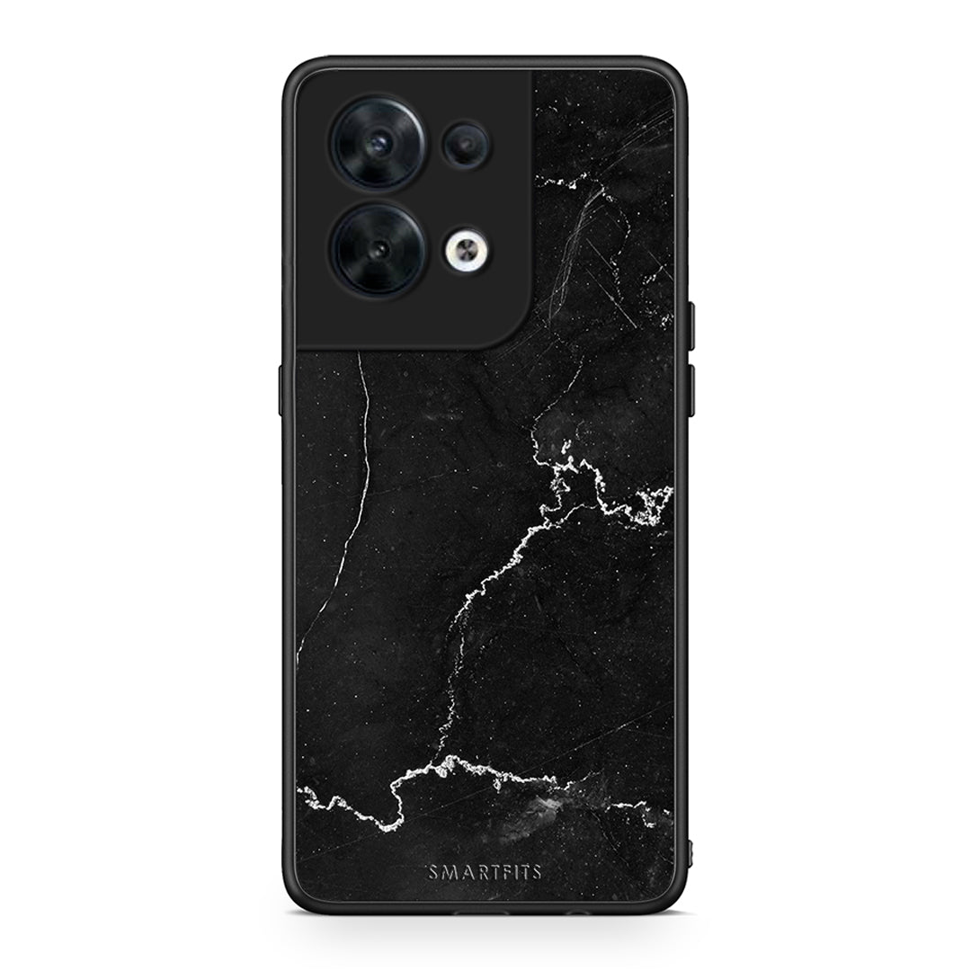 Θήκη Oppo Reno8 5G Marble Black από τη Smartfits με σχέδιο στο πίσω μέρος και μαύρο περίβλημα | Oppo Reno8 5G Marble Black Case with Colorful Back and Black Bezels
