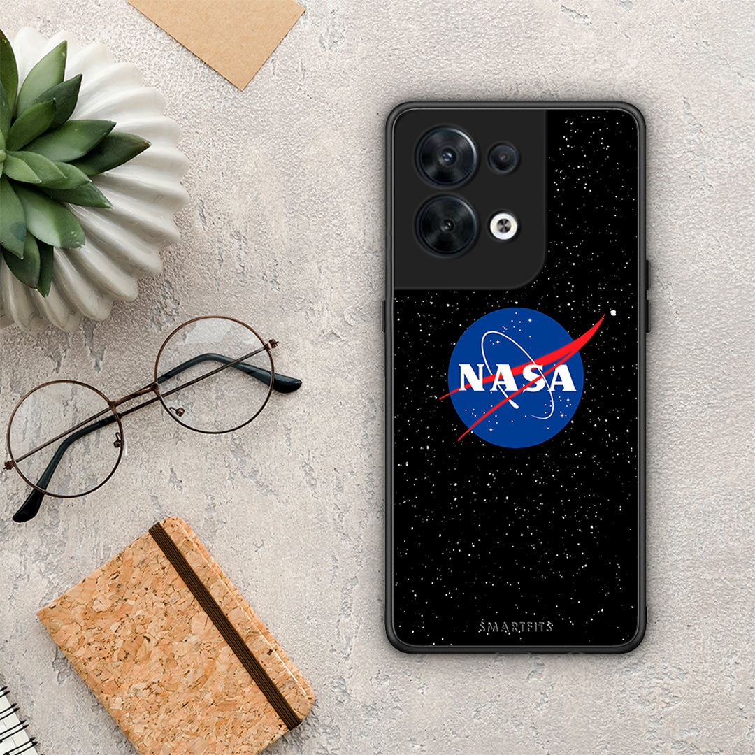 Θήκη Oppo Reno8 5G PopArt NASA από τη Smartfits με σχέδιο στο πίσω μέρος και μαύρο περίβλημα | Oppo Reno8 5G PopArt NASA Case with Colorful Back and Black Bezels