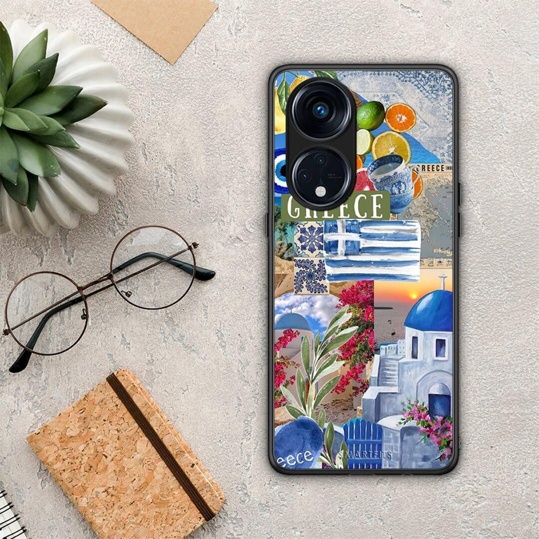 Θήκη Oppo Reno8T 5G / A1 Pro All Greek από τη Smartfits με σχέδιο στο πίσω μέρος και μαύρο περίβλημα | Oppo Reno8T 5G / A1 Pro All Greek Case with Colorful Back and Black Bezels
