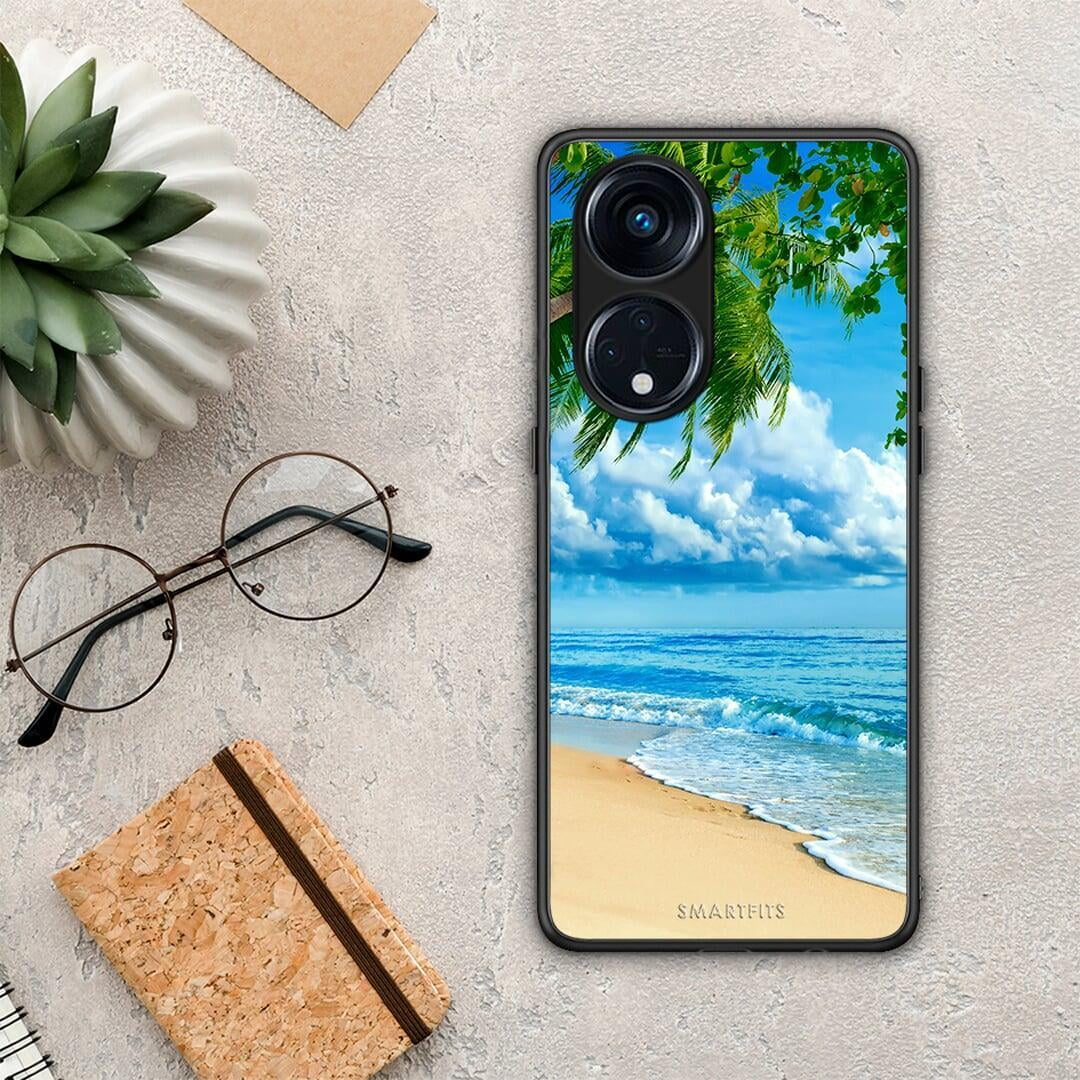 Θήκη Oppo Reno8T 5G / A1 Pro Beautiful Beach από τη Smartfits με σχέδιο στο πίσω μέρος και μαύρο περίβλημα | Oppo Reno8T 5G / A1 Pro Beautiful Beach Case with Colorful Back and Black Bezels