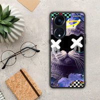 Thumbnail for Θήκη Oppo Reno8T 5G / A98 Cat Collage από τη Smartfits με σχέδιο στο πίσω μέρος και μαύρο περίβλημα | Oppo Reno8T 5G / A98 Cat Collage Case with Colorful Back and Black Bezels