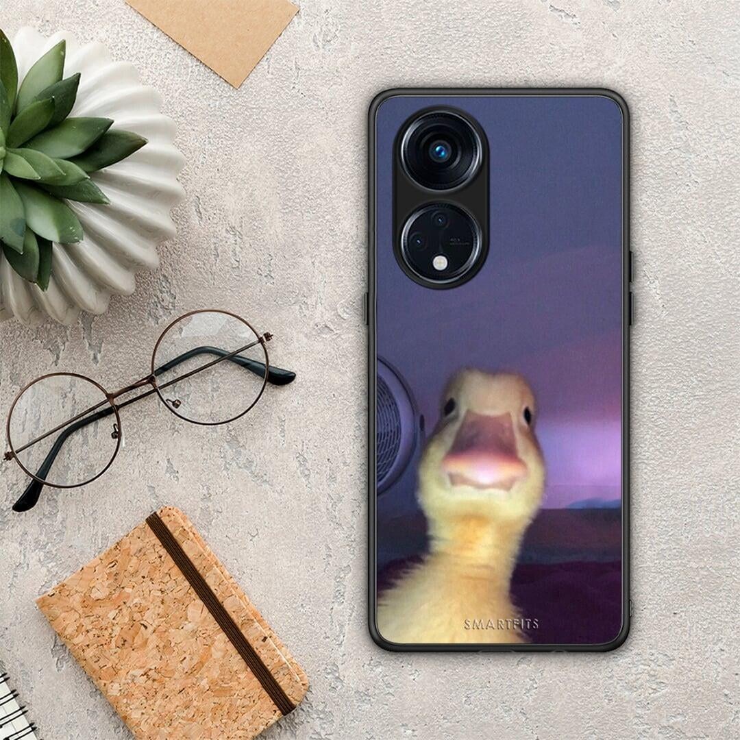 Θήκη Oppo Reno8T 5G / A1 Pro Meme Duck από τη Smartfits με σχέδιο στο πίσω μέρος και μαύρο περίβλημα | Oppo Reno8T 5G / A1 Pro Meme Duck Case with Colorful Back and Black Bezels