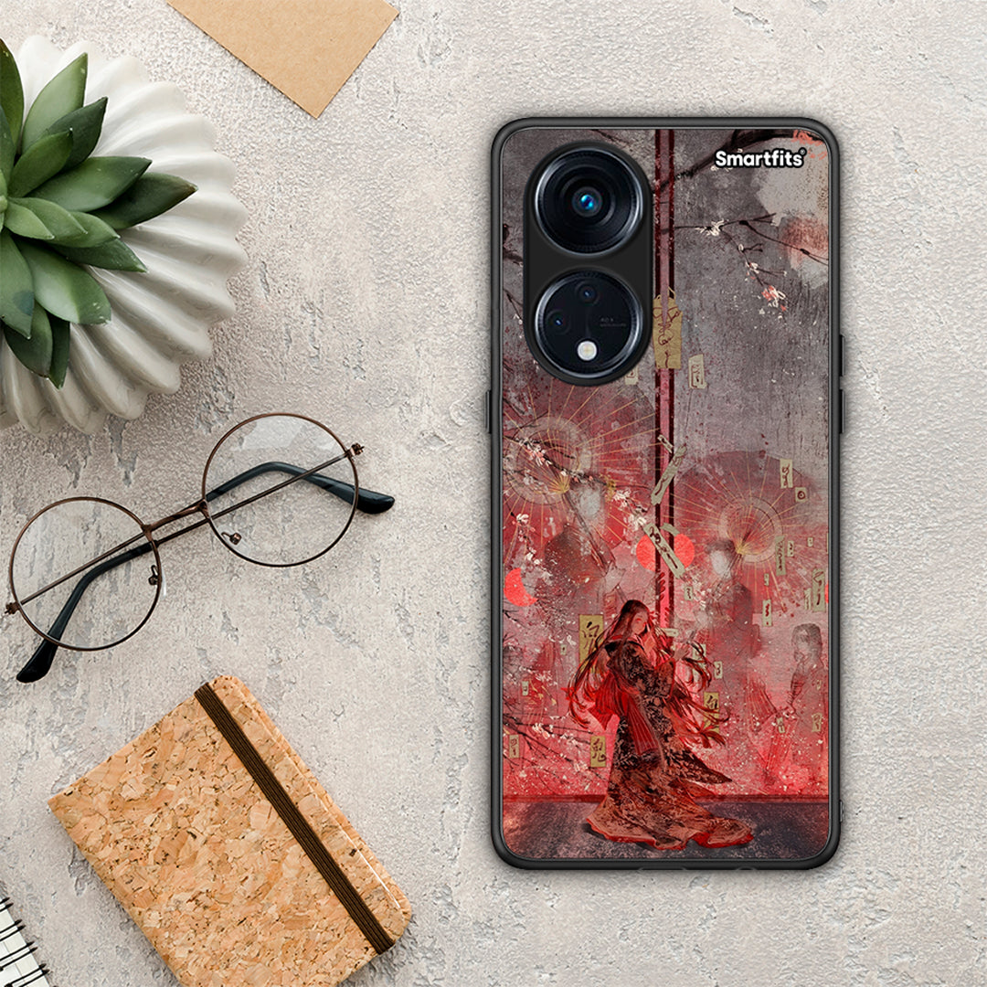 Θήκη Oppo Reno8T 5G / A1 Pro Nezuko Kamado από τη Smartfits με σχέδιο στο πίσω μέρος και μαύρο περίβλημα | Oppo Reno8T 5G / A1 Pro Nezuko Kamado Case with Colorful Back and Black Bezels