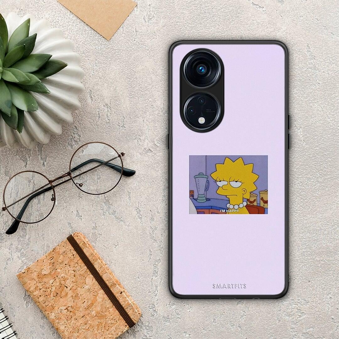 Θήκη Oppo Reno8T 5G / A1 Pro So Happy από τη Smartfits με σχέδιο στο πίσω μέρος και μαύρο περίβλημα | Oppo Reno8T 5G / A1 Pro So Happy Case with Colorful Back and Black Bezels