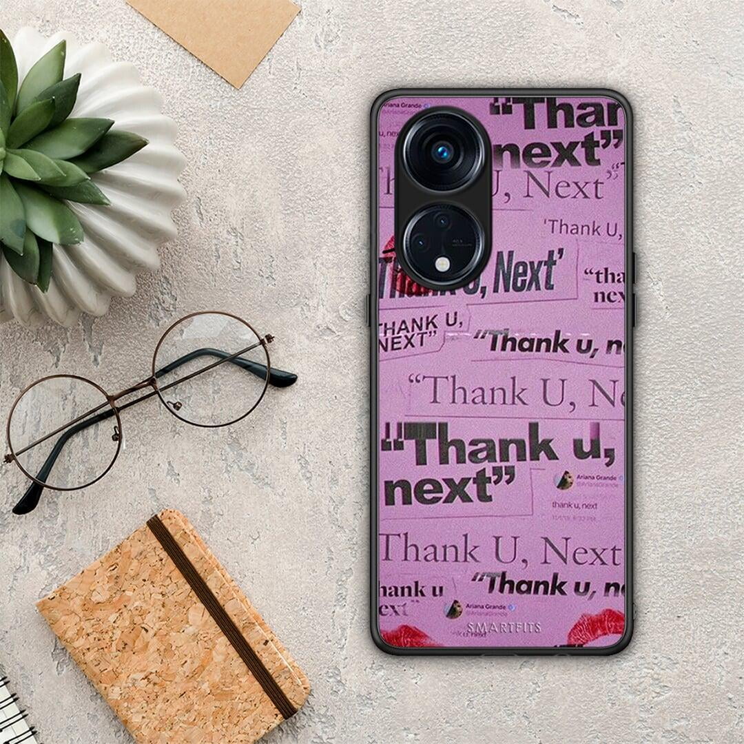 Θήκη Oppo Reno8T 5G / A1 Pro Thank You Next από τη Smartfits με σχέδιο στο πίσω μέρος και μαύρο περίβλημα | Oppo Reno8T 5G / A1 Pro Thank You Next Case with Colorful Back and Black Bezels