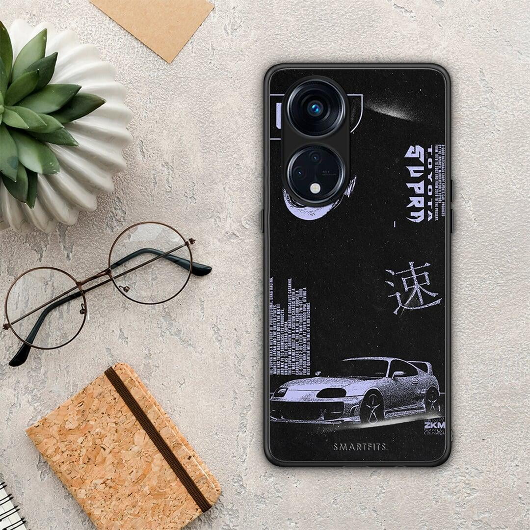 Θήκη Oppo Reno8T 5G / A1 Pro Tokyo Drift από τη Smartfits με σχέδιο στο πίσω μέρος και μαύρο περίβλημα | Oppo Reno8T 5G / A1 Pro Tokyo Drift Case with Colorful Back and Black Bezels