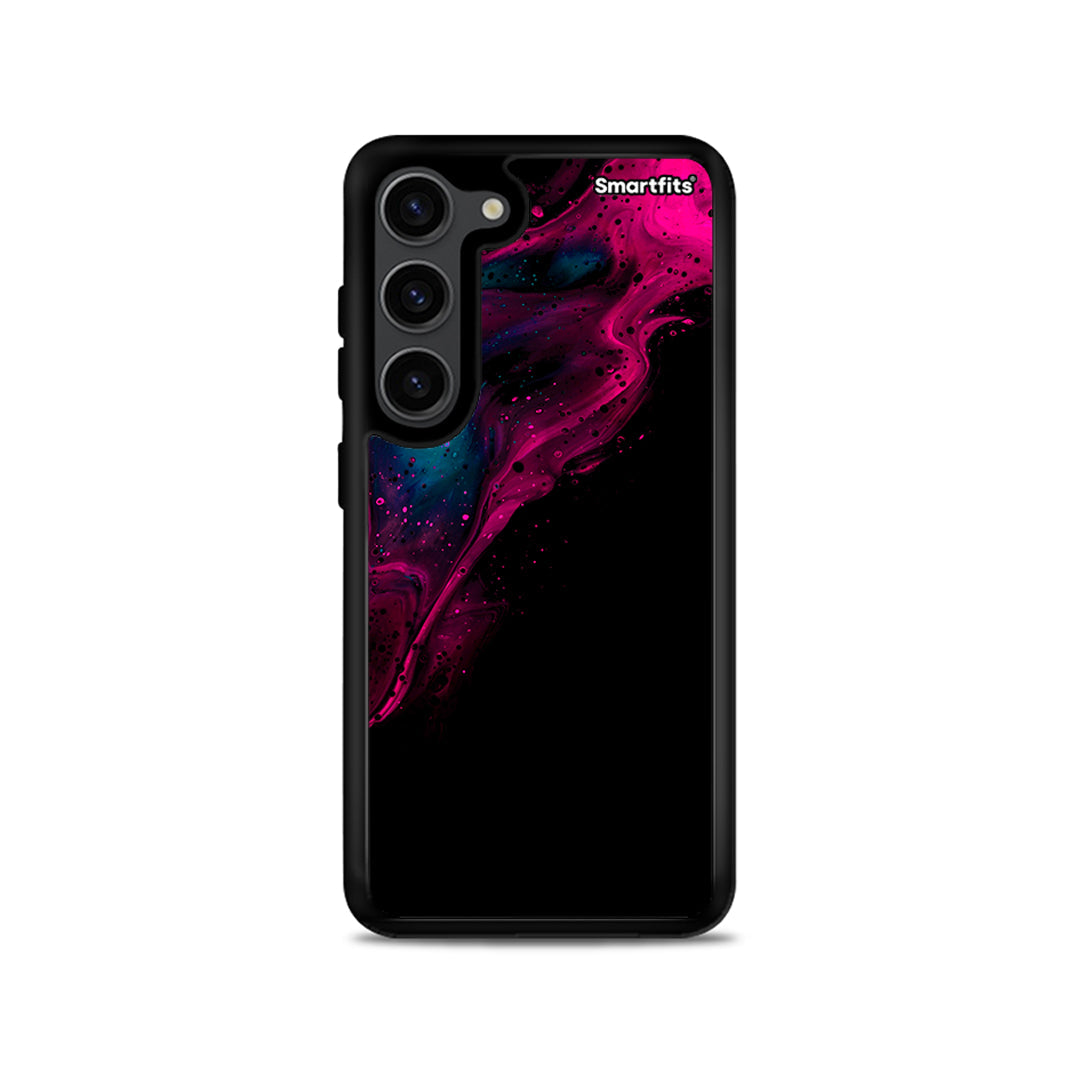 Watercolor Pink Black - Samsung Galaxy S23 θήκη