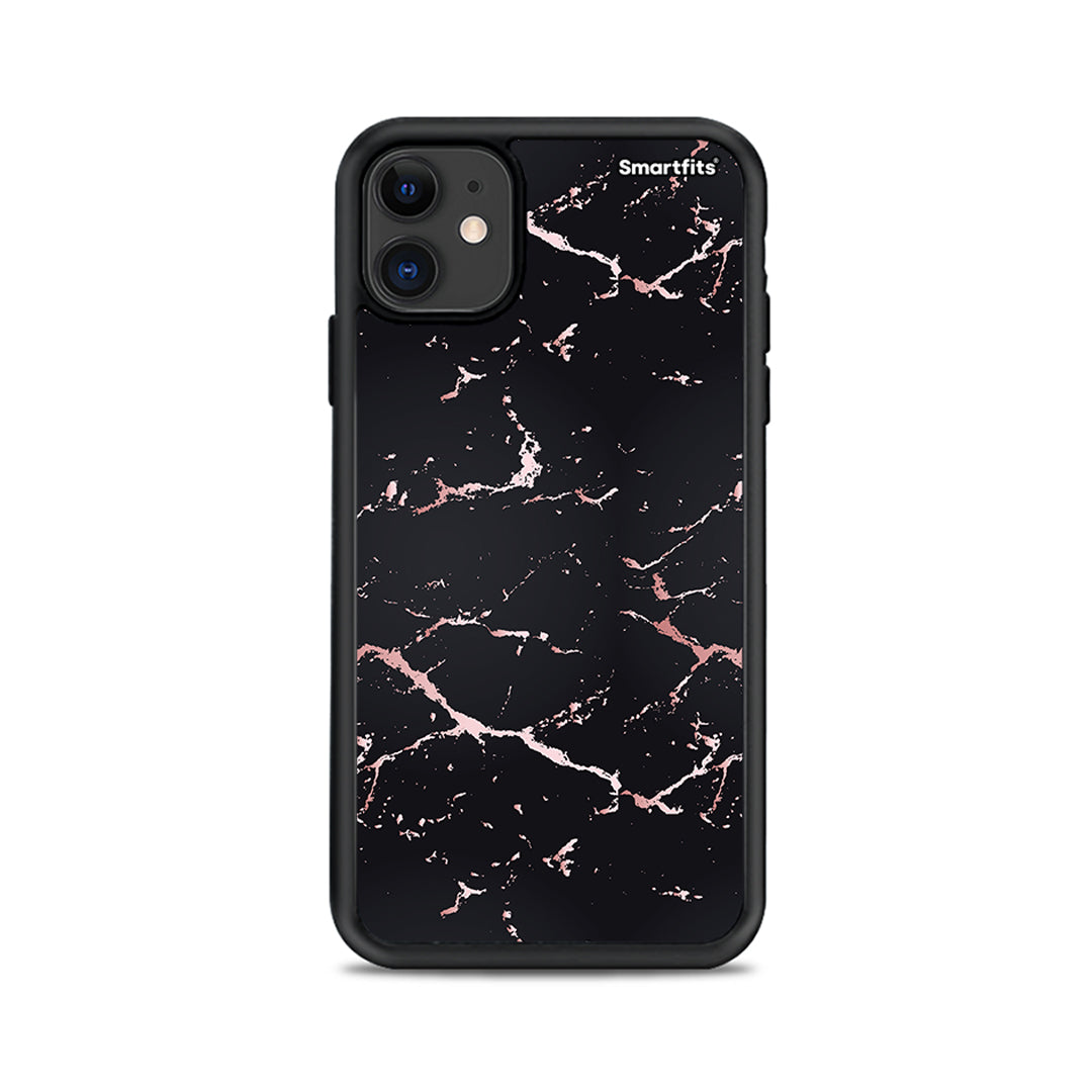 Marble Black Rosegold - iPhone 11 θήκη