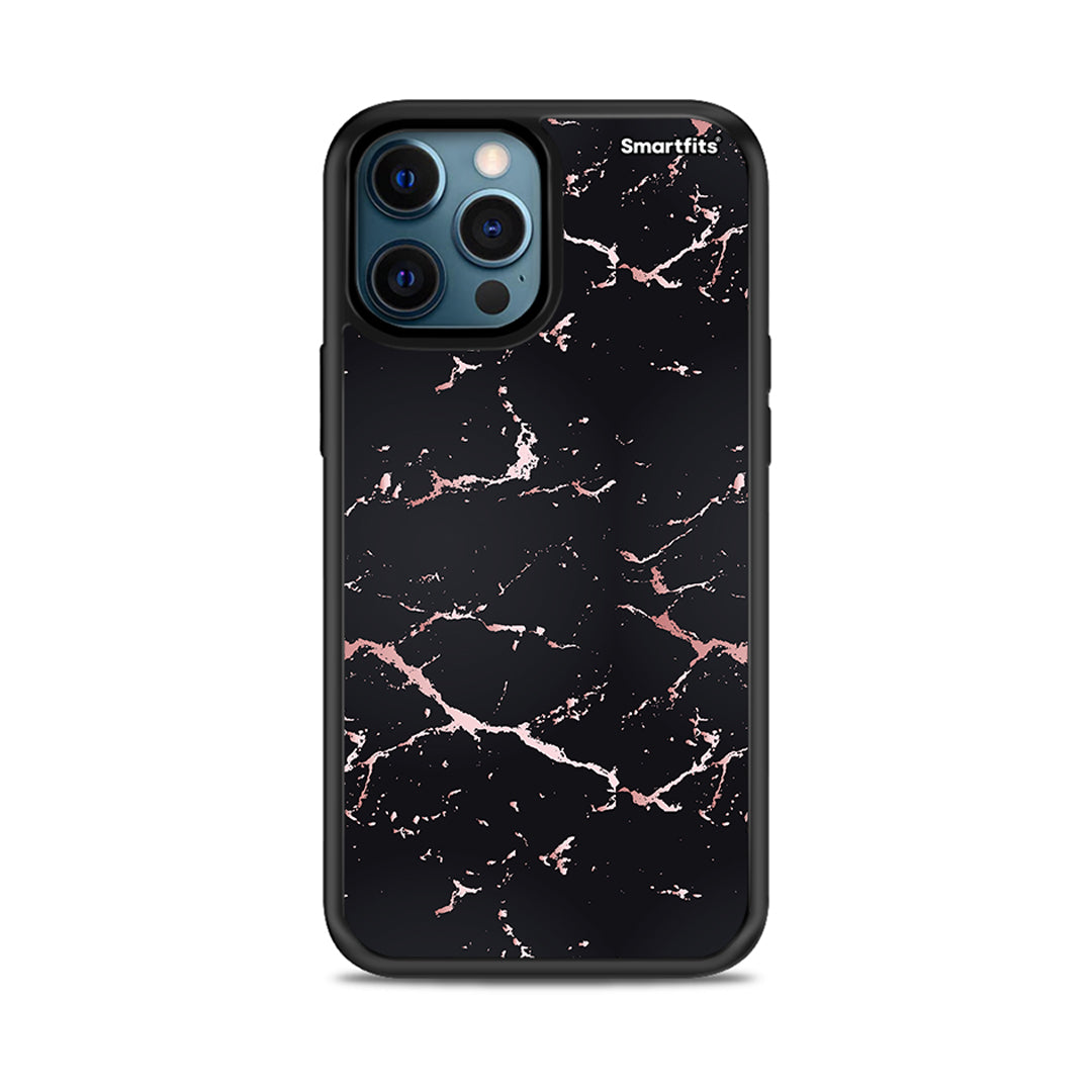 Marble Black Rosegold - iPhone 12 Pro θήκη