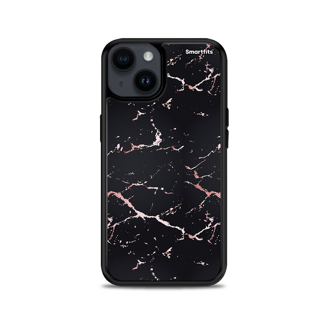 Marble Black Rosegold - iPhone 15 θήκη