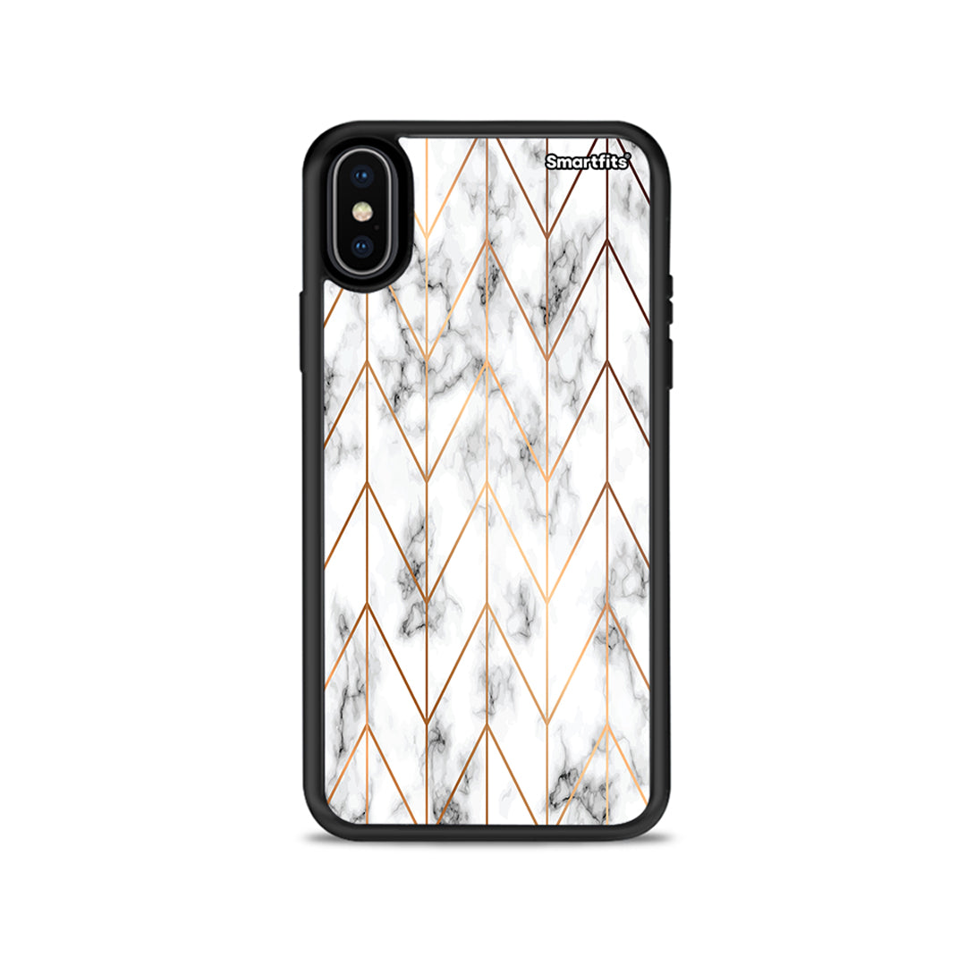 Marble Gold Geometric - iPhone X / Xs θήκη