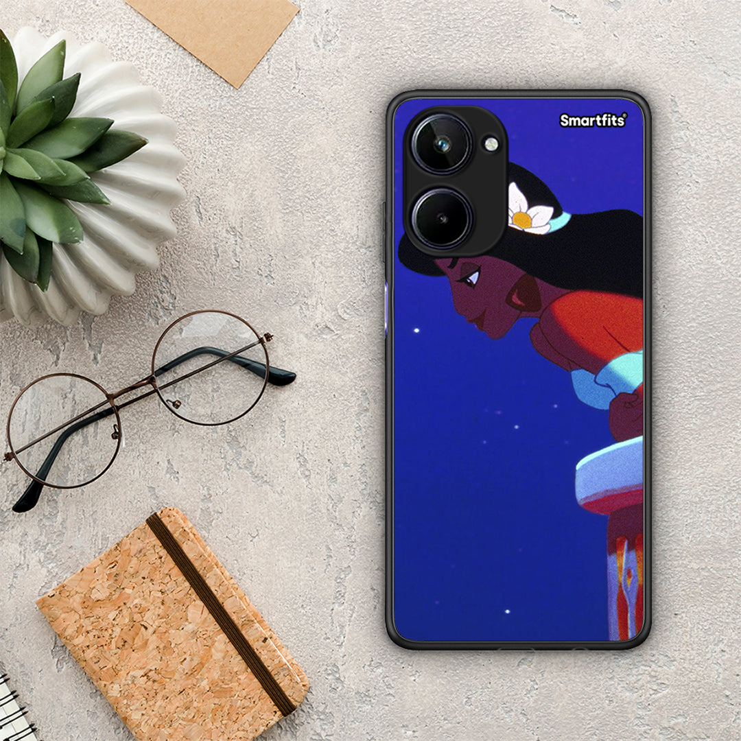 Θήκη Realme 10 Alladin And Jasmine Love 2 από τη Smartfits με σχέδιο στο πίσω μέρος και μαύρο περίβλημα | Realme 10 Alladin And Jasmine Love 2 Case with Colorful Back and Black Bezels