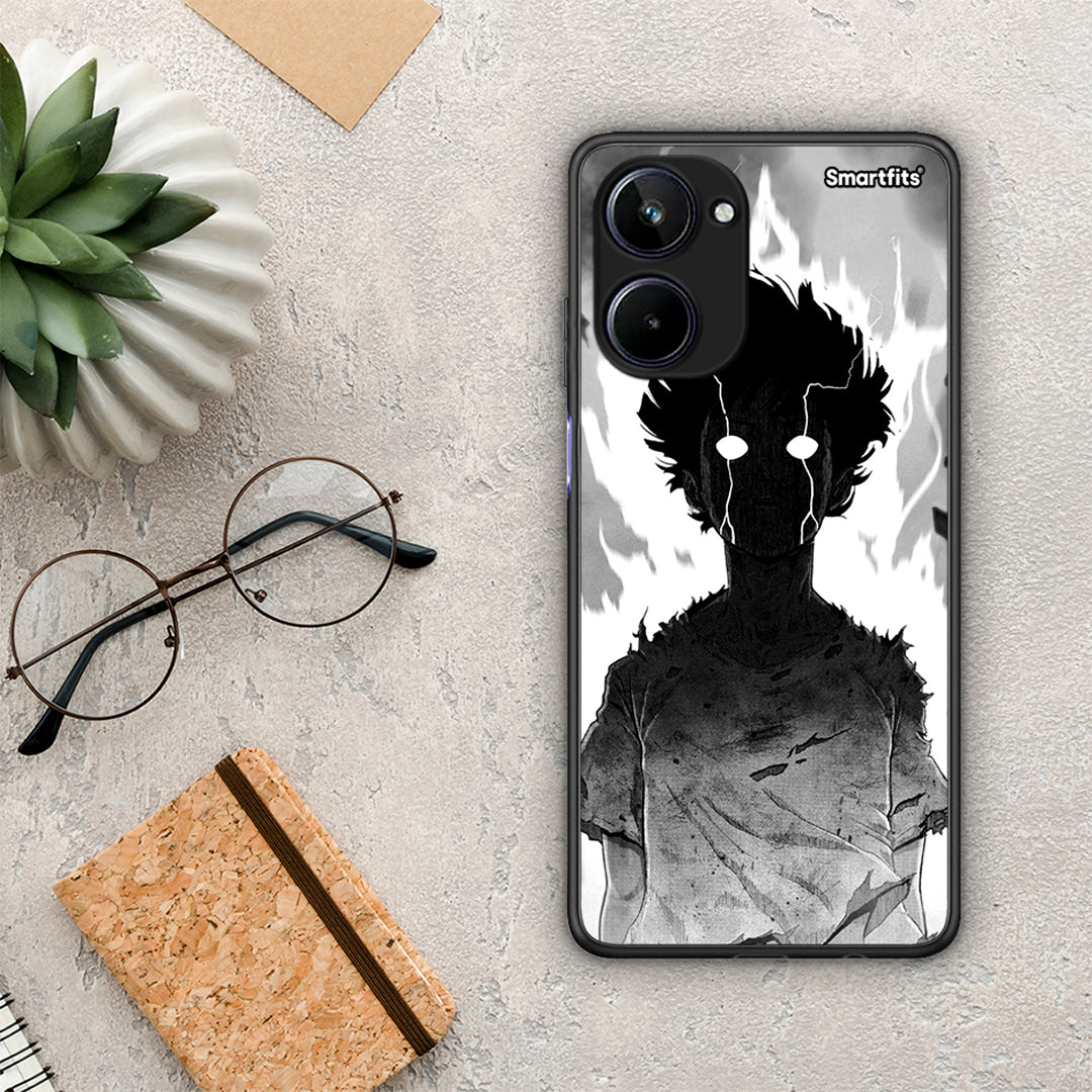 Θήκη Realme 10 Anime Boy από τη Smartfits με σχέδιο στο πίσω μέρος και μαύρο περίβλημα | Realme 10 Anime Boy Case with Colorful Back and Black Bezels
