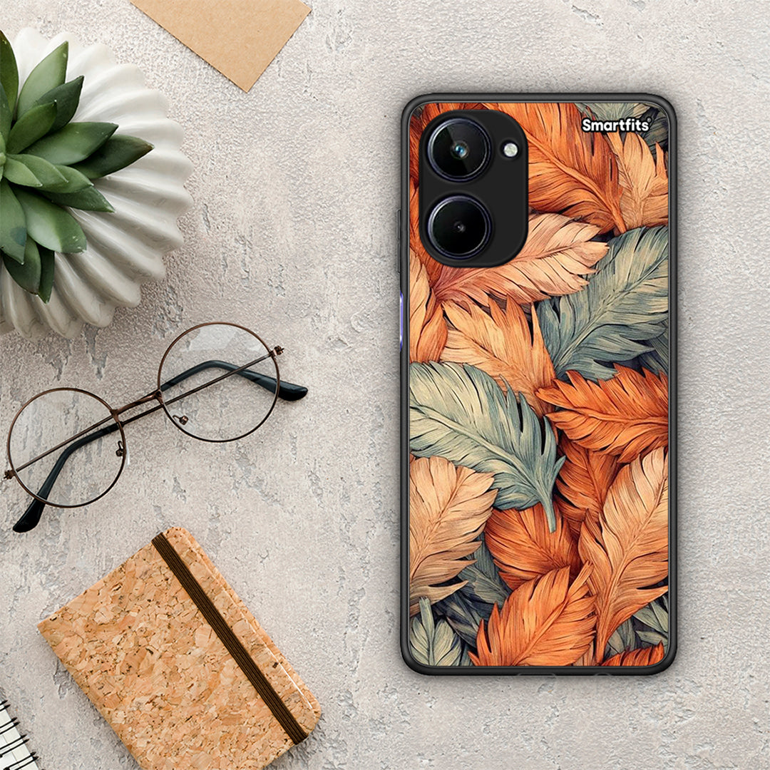 Θήκη Realme 10 Autumn Leaves από τη Smartfits με σχέδιο στο πίσω μέρος και μαύρο περίβλημα | Realme 10 Autumn Leaves Case with Colorful Back and Black Bezels