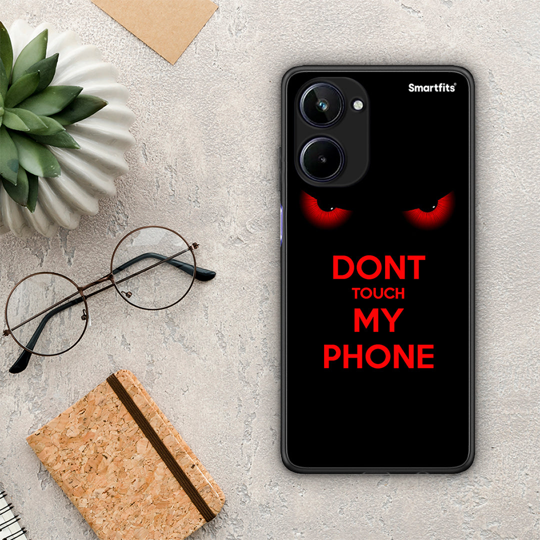 Θήκη Realme 10 Touch My Phone από τη Smartfits με σχέδιο στο πίσω μέρος και μαύρο περίβλημα | Realme 10 Touch My Phone Case with Colorful Back and Black Bezels