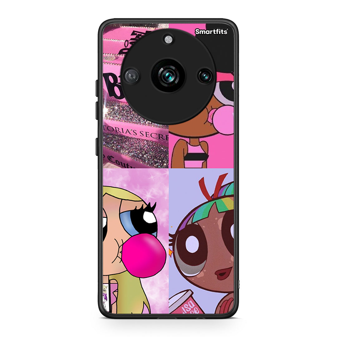 Realme 11 Pro+ Bubble Girls Θήκη Αγίου Βαλεντίνου από τη Smartfits με σχέδιο στο πίσω μέρος και μαύρο περίβλημα | Smartphone case with colorful back and black bezels by Smartfits