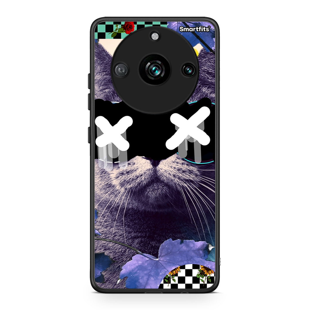 Realme 11 Pro Cat Collage θήκη από τη Smartfits με σχέδιο στο πίσω μέρος και μαύρο περίβλημα | Smartphone case with colorful back and black bezels by Smartfits