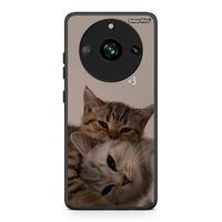 Thumbnail for Realme 11 Pro Cats In Love Θήκη από τη Smartfits με σχέδιο στο πίσω μέρος και μαύρο περίβλημα | Smartphone case with colorful back and black bezels by Smartfits