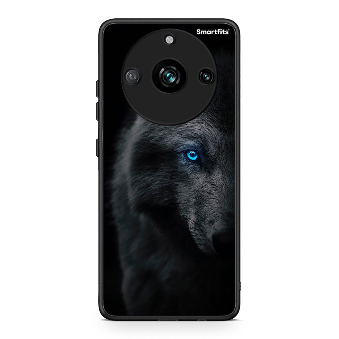 Realme 11 Pro Dark Wolf θήκη από τη Smartfits με σχέδιο στο πίσω μέρος και μαύρο περίβλημα | Smartphone case with colorful back and black bezels by Smartfits