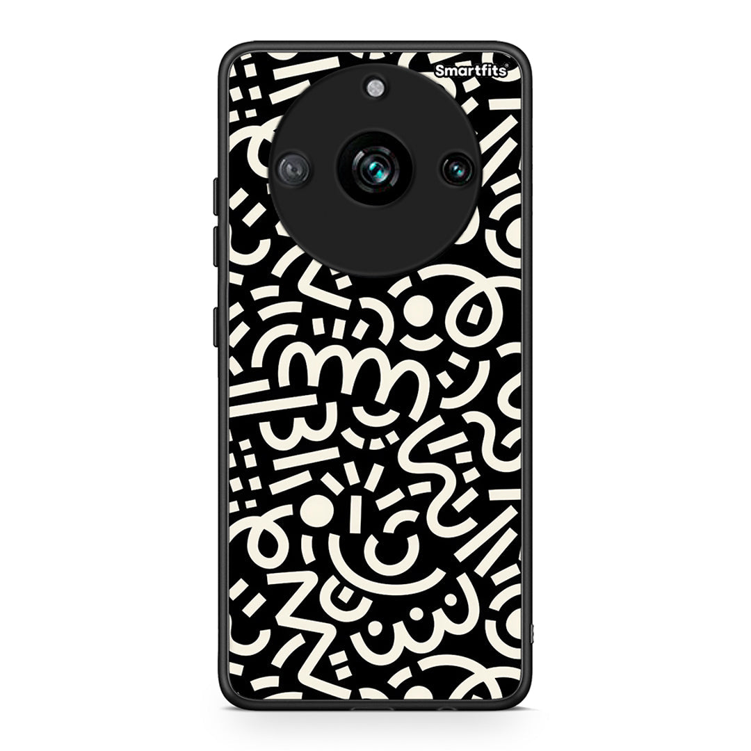 Realme 11 Pro Doodle Art Θήκη από τη Smartfits με σχέδιο στο πίσω μέρος και μαύρο περίβλημα | Smartphone case with colorful back and black bezels by Smartfits