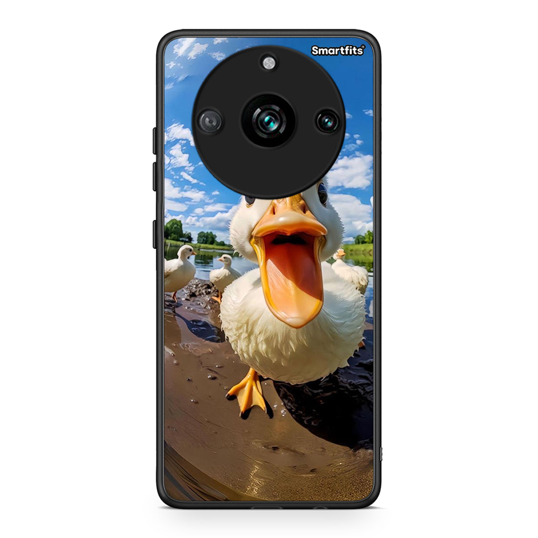 Realme 11 Pro Duck Face θήκη από τη Smartfits με σχέδιο στο πίσω μέρος και μαύρο περίβλημα | Smartphone case with colorful back and black bezels by Smartfits