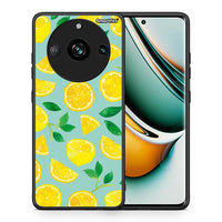 Thumbnail for Θήκη Realme 11 Pro+ Lemons από τη Smartfits με σχέδιο στο πίσω μέρος και μαύρο περίβλημα | Realme 11 Pro+ Lemons case with colorful back and black bezels