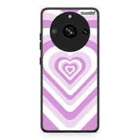 Thumbnail for Realme 11 Pro Lilac Hearts θήκη από τη Smartfits με σχέδιο στο πίσω μέρος και μαύρο περίβλημα | Smartphone case with colorful back and black bezels by Smartfits