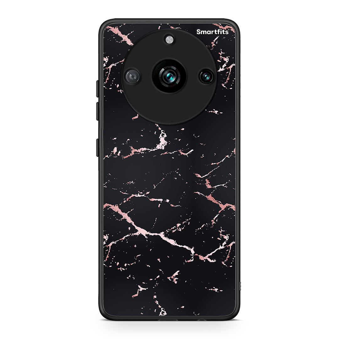 4 - Realme 11 Pro Black Rosegold Marble case, cover, bumper