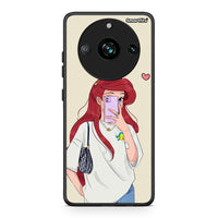 Thumbnail for Realme 11 Pro Walking Mermaid Θήκη από τη Smartfits με σχέδιο στο πίσω μέρος και μαύρο περίβλημα | Smartphone case with colorful back and black bezels by Smartfits
