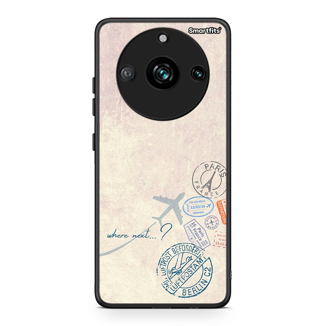 Realme 11 Pro+ Where Next Θήκη από τη Smartfits με σχέδιο στο πίσω μέρος και μαύρο περίβλημα | Smartphone case with colorful back and black bezels by Smartfits