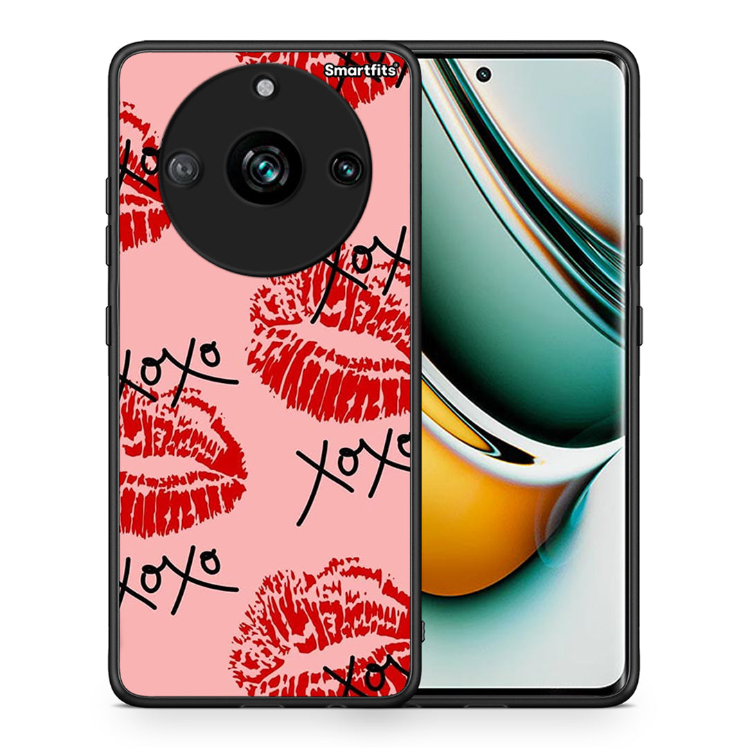 Θήκη Realme 11 Pro XOXO Lips από τη Smartfits με σχέδιο στο πίσω μέρος και μαύρο περίβλημα | Realme 11 Pro XOXO Lips case with colorful back and black bezels