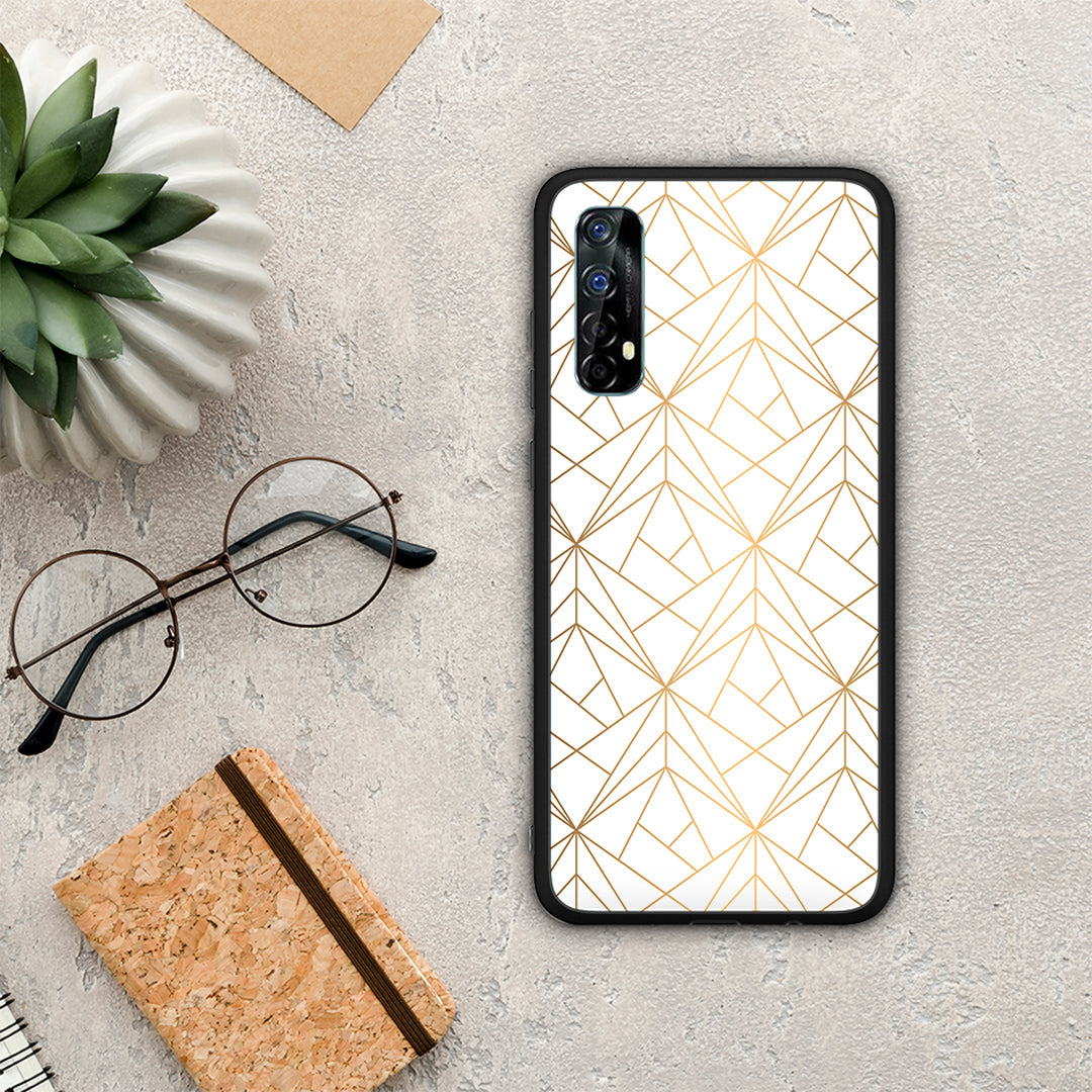 Geometric Luxury White - Realme 7 θήκη