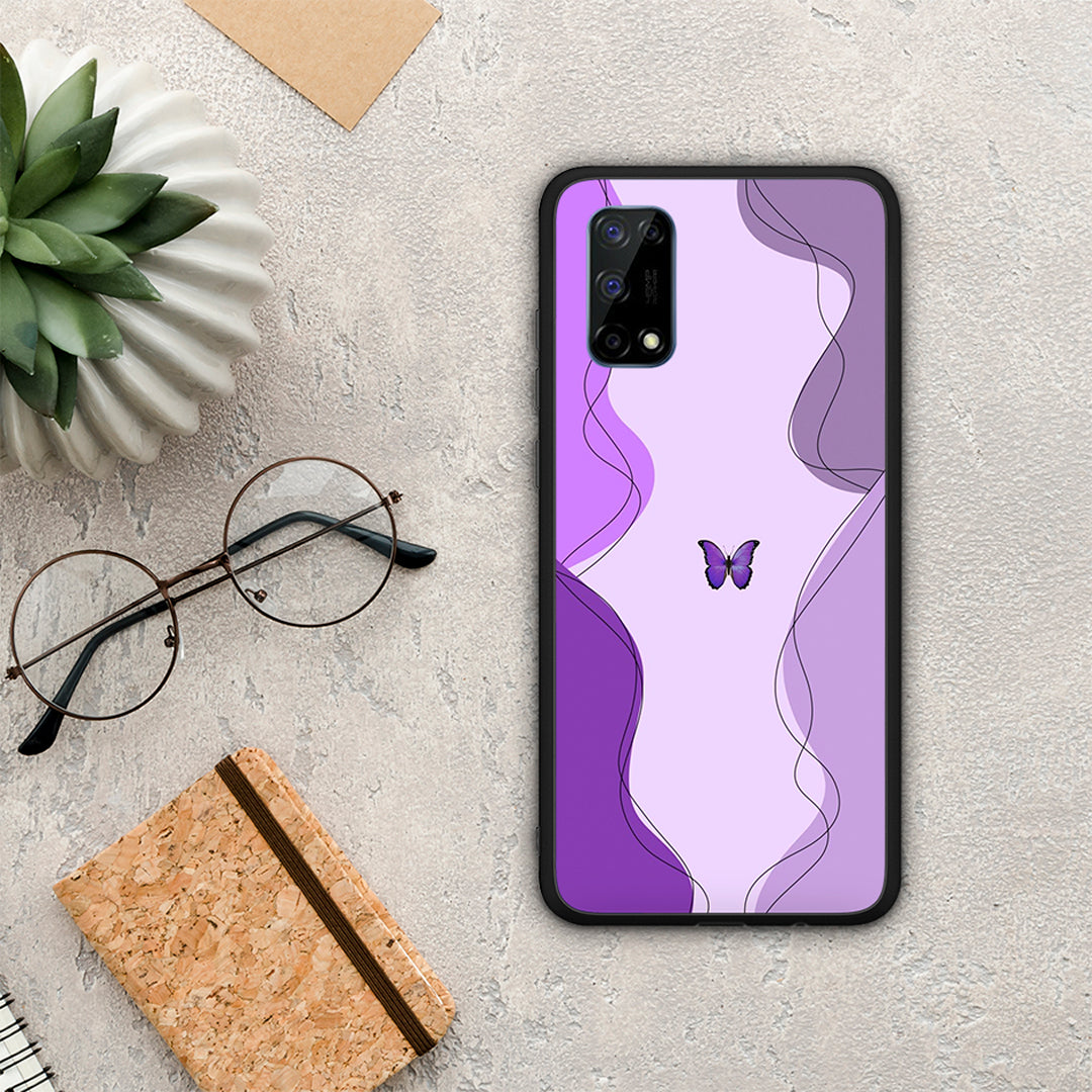 Purple Mariposa - Realme 7 Pro θήκη