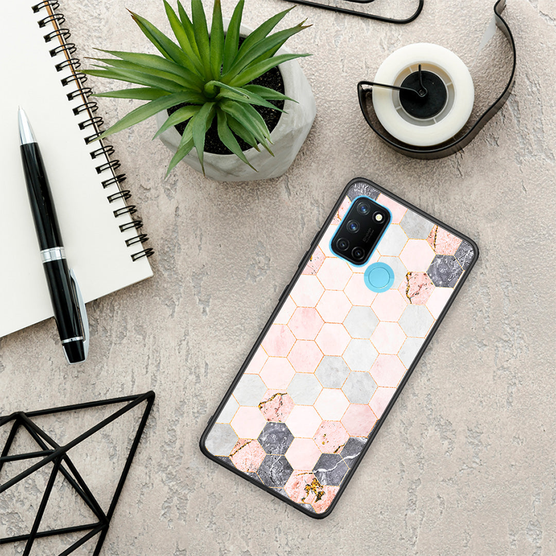 Marble Hexagon Pink - Realme 7i / C25 θήκη